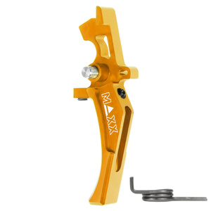 Hliníková CNC SPEED spoušť pro M4/M16 - TYPE D, žlutá