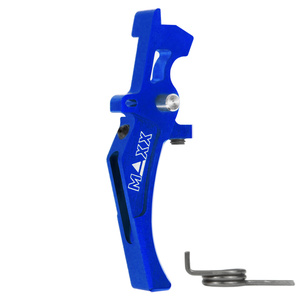 Hliníková CNC SPEED spoušť pro M4/M16 - TYPE D, modrá