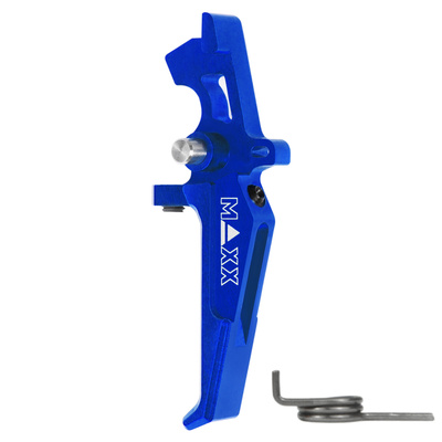 Hliníková CNC SPEED spoušť pro M4/M16 - TYPE E, modrá