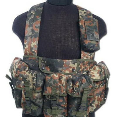 Vesta taktická CHEST RIGG 6 kapes FLECKTARN
