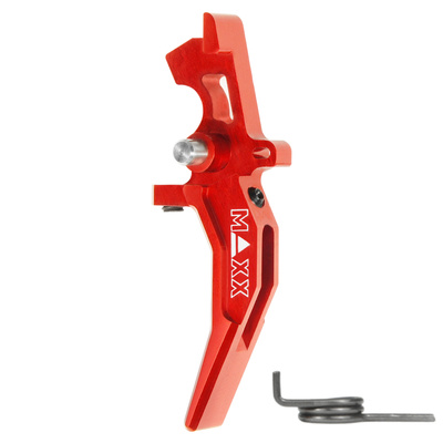 Hliníková CNC SPEED spoušť pro M4/M16 - TYPE C, červená