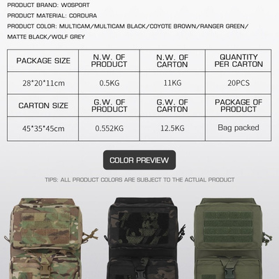WST zádová Molle platforma Scarab - Ranger Green