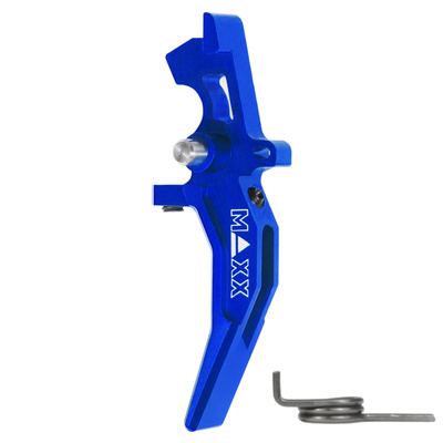 Hliníková CNC SPEED spoušť pro M4/M16 - TYPE C, modrá
