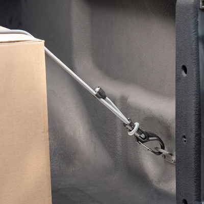 Nastavitelný gumicuk s karabinou KNOTBONE(TM) 15-66cm, šedý