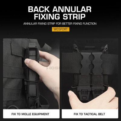 WST Molle sumka Tiger na zásobník 5.56 / AR15 / M4 - Černá