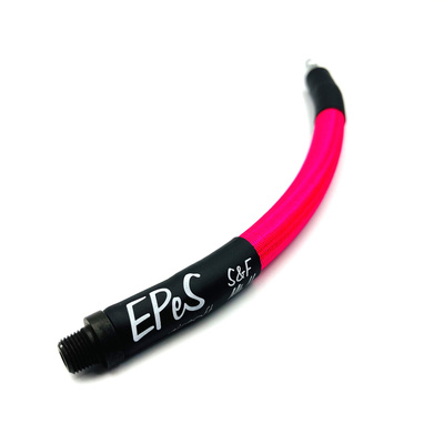 EPeS IGL HPA hadice S a F s opletem, 20 cm, QD Foster  plus  1/8 NPT - Neonově růžová