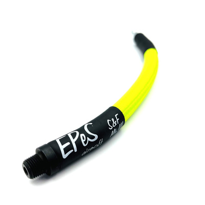 EPeS IGL HPA hadice S a F s opletem, 20 cm, QD Foster  plus  1/8 NPT - Neonově zelená