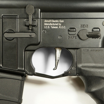 Hliníková CNC ADVANCED spoušť pro M4/M16 - TYPE E, stříbrná