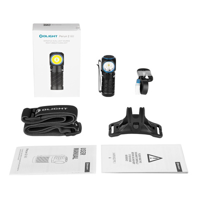 OLIGHT nabíjecí čelovka PERUN 2 Mini CW 1100 lm - Černá