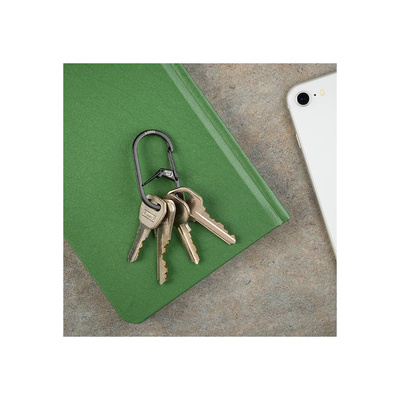 Nerezová dvoukomorová karabina G-series (2ks), černá - velikost 1