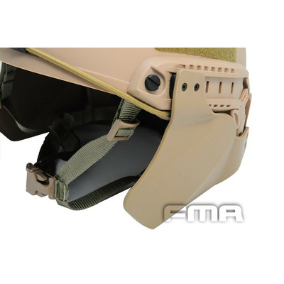 FMA chrániče uší pro helmy s kolejnicí ARC (FAST / MICH) - Písková