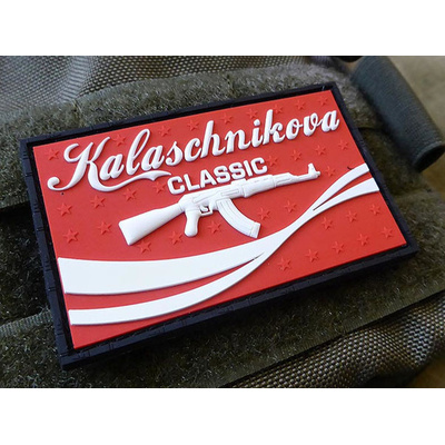 Nášivka AK47 RED CLASSIC plast velcro - černá