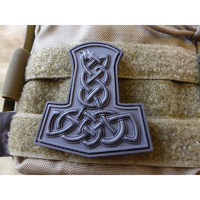 Nášivka Dragon Thors Hammer plast velcro