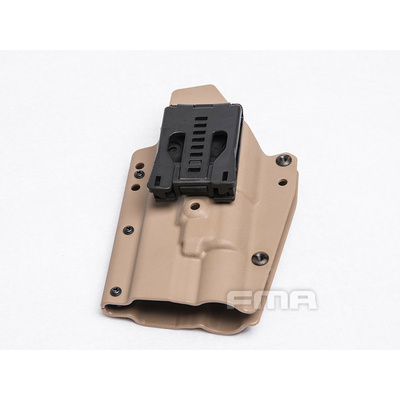 FMA kydexové pouzdro / holster (Glock se svítilnou typu X300), pravé - Písková