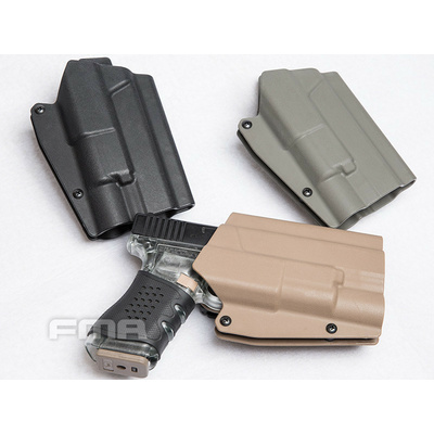 FMA kydexové pouzdro / holster (Glock se svítilnou typu X300), pravé - Černá