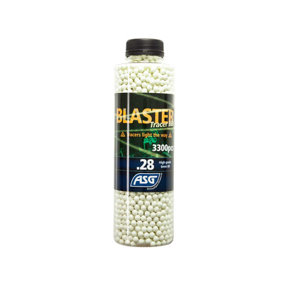 Kuličky ASG Open Blaster Tracer 0,28g, 3300 BBs - Zelené nasvětlovací