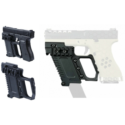 Taktický KIT GB-37 s RIS pro náhradní zásobník pro Glock 17/18/19 - černý
