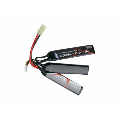 Li-Pol baterie ASG 11,1V 1300mAh, 25C - Crane (trojdílná)