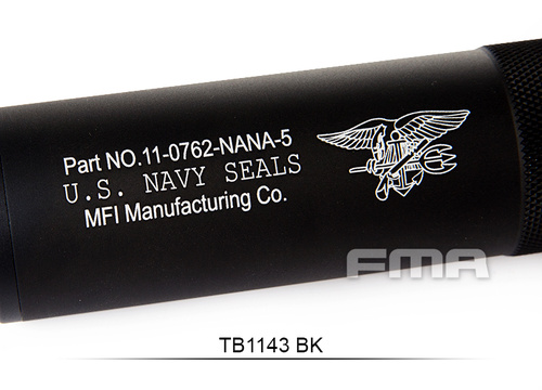DynamicsHPA - Airsoftový krám, Airsoft zbraně, střelivo, vybavení - FMA tlumič U.S. Navy Seals Type 35x198 mm - Černá
