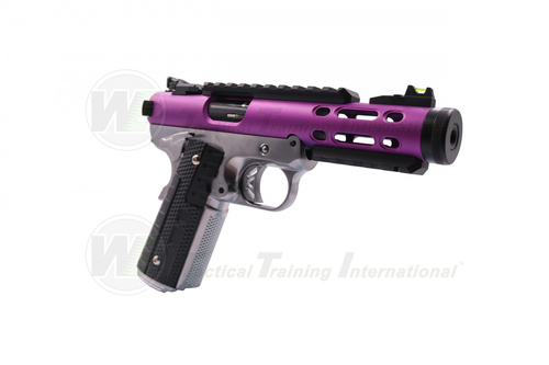 DynamicsHPA - Airsoftový krám, Airsoft zbraně, střelivo, vybavení - WE Galaxy 1911, blowback, celokov, stříbrno-purple