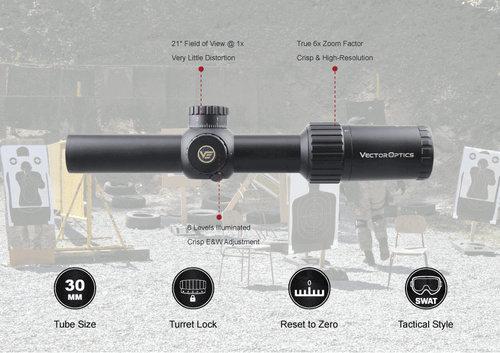 DynamicsHPA - Airsoftový krám, Airsoft zbraně, střelivo, vybavení - Puškohled TAURUS 1-6x24 SFP - LPVO