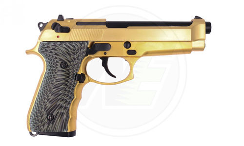 DynamicsHPA - Airsoftový krám, Airsoft zbraně, střelivo, vybavení - WE GBB plynová pistole M92 Eagle Full-Auto (MO17) - Zlatá