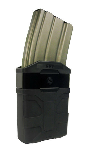 DynamicsHPA - Airsoftový krám, Airsoft zbraně, střelivo, vybavení - Rotační pouzdro na zásobník M16 / M4 / AR15 (NATO standard 5.56) KHAKI  plus  molle úchyt