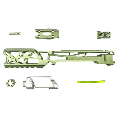 DynamicsHPA - Airsoftový krám, Airsoft zbraně, střelivo, vybavení - CNC Horní set těla pro AAP01 CTM FUKU-2 Skeleton - Army Green/stříbrná