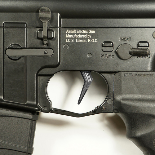 DynamicsHPA - Airsoftový krám, Airsoft zbraně, střelivo, vybavení - Hliníková CNC ADVANCED spoušť pro M4/M16 - TYPE A, titanová