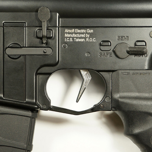 DynamicsHPA - Airsoftový krám, Airsoft zbraně, střelivo, vybavení - Hliníková CNC ADVANCED spoušť pro M4/M16 - TYPE A, stříbrná