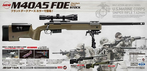 DynamicsHPA - Airsoftový krám, Airsoft zbraně, střelivo, vybavení - TM M40A5 - Písková (FDE)
