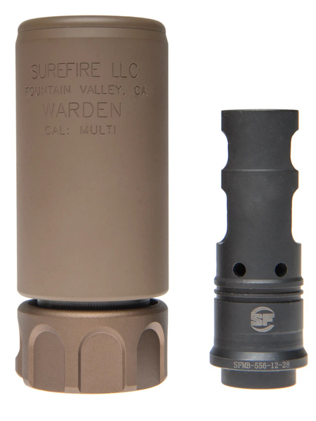 DynamicsHPA - Airsoftový krám, Airsoft zbraně, střelivo, vybavení - Angry Gun QD tlumič WARDEN BLAST s ražením, 14- mm (CCW) - Černá