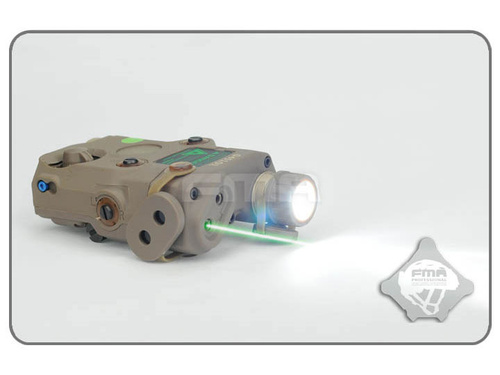 DynamicsHPA - Airsoftový krám, Airsoft zbraně, střelivo, vybavení - FMA AN/PEQ15 LA-5 upgrade verze (LED svítilna, zelený / IR laser) - Písková