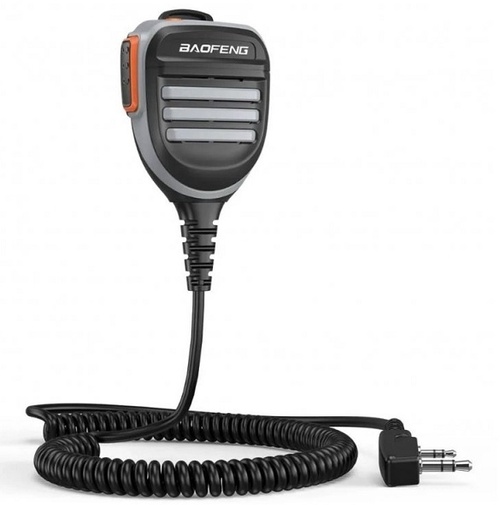 DynamicsHPA - Airsoftový krám, Airsoft zbraně, střelivo, vybavení - Externí mikrofon / reproduktor pro radiostanice Baofeng, kenwood 2-pin - Šedá