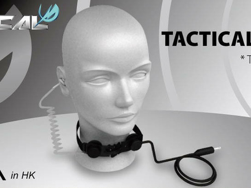 DynamicsHPA - Airsoftový krám, Airsoft zbraně, střelivo, vybavení - Taktický headset s hrdelním mikrofonem, černý