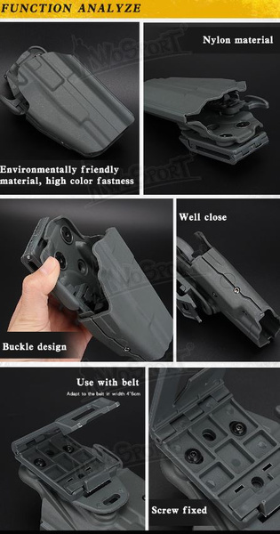 DynamicsHPA - Airsoftový krám, Airsoft zbraně, střelivo, vybavení - WST univerzální opaskové pouzdro GB34 pro Compact pištole, pravé - Šedá