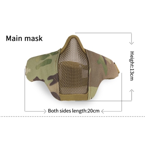 DynamicsHPA - Airsoftový krám, Airsoft zbraně, střelivo, vybavení - WST MINI ochranná maska na obličej s mřížkou, dětská / dámská - Písková