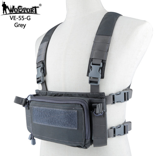 DynamicsHPA - Airsoftový krám, Airsoft zbraně, střelivo, vybavení - WST Taktický Chest rig D3CRM - Šedý