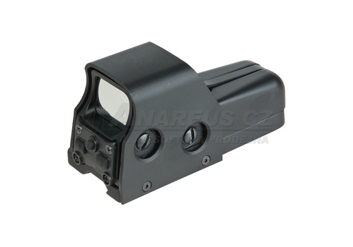 DynamicsHPA - Airsoftový krám, Airsoft zbraně, střelivo, vybavení - Aim-O Kolimátor 553 červený/zelený bod, (kopie EOTECH) - černý