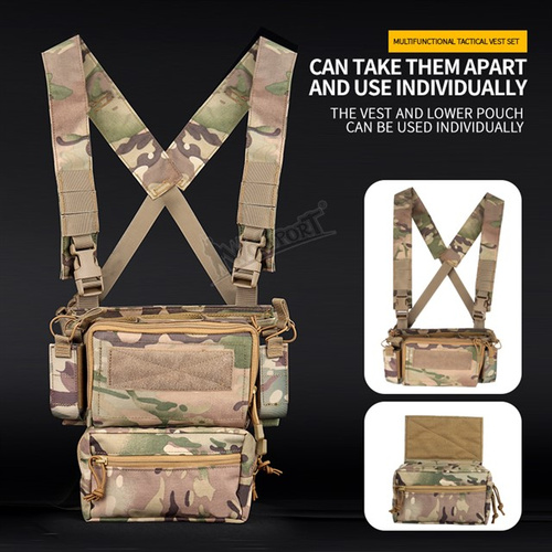 DynamicsHPA - Airsoftový krám, Airsoft zbraně, střelivo, vybavení - Taktický Chest rig D3TMVS - Šedá