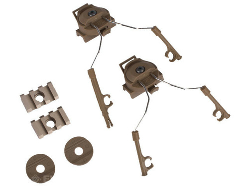 DynamicsHPA - Airsoftový krám, Airsoft zbraně, střelivo, vybavení - Rail adapter set na helmu pro headset COM 1 / 2, pískový