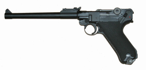 DynamicsHPA - Airsoftový krám, Airsoft zbraně, střelivo, vybavení - WE GBB plynová pistole Luger P08, 8 Inch - Černá