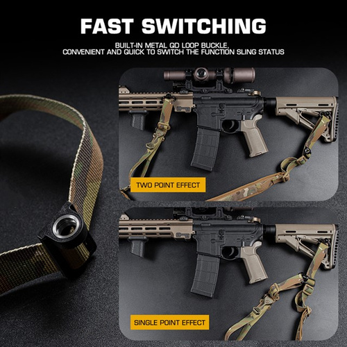DynamicsHPA - Airsoftový krám, Airsoft zbraně, střelivo, vybavení - Adaptér popruhu z 2-bodového na 1-bodový (2,54cm)
