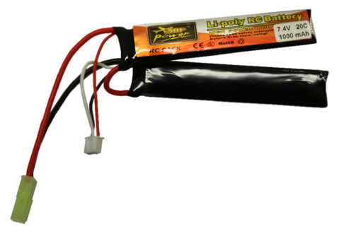 DynamicsHPA - Airsoftový krám, Airsoft zbraně, střelivo, vybavení - Li-Pol baterie X-Cell 7,4V 1000mAh, 20C - Nunchuk (dvojdílná)