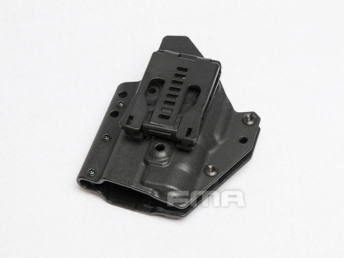 DynamicsHPA - Airsoftový krám, Airsoft zbraně, střelivo, vybavení - FMA nízké kydexové pouzdro / holster (G-series se svítilnou typu ALPC), pravé - Černá