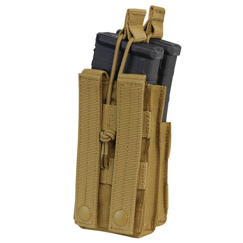 DynamicsHPA - Airsoftový krám, Airsoft zbraně, střelivo, vybavení - Sumka MOLLE na zásobníky 2xM16 otevřená COYOTE
