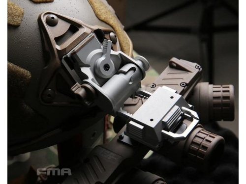 DynamicsHPA - Airsoftový krám, Airsoft zbraně, střelivo, vybavení - FMA CNC montáž L4G24 na přilbu pro NVG PVS-15 / 18 - Stříbrná