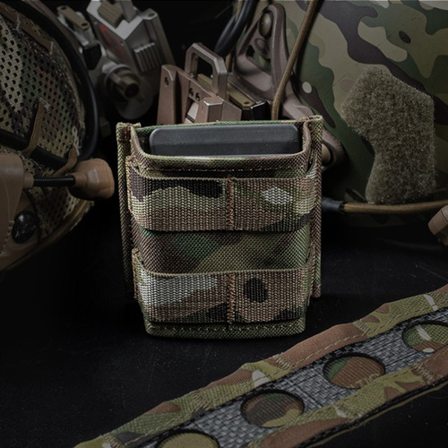 DynamicsHPA - Airsoftový krám, Airsoft zbraně, střelivo, vybavení - FAST type Single MOLLE sumka na 5.56 zásobníky M4/M16, krátká - šedá