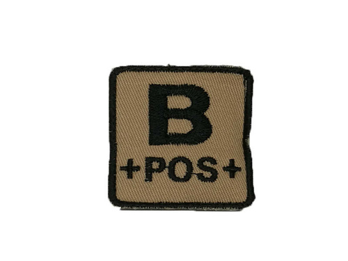 DynamicsHPA - Airsoftový krám, Airsoft zbraně, střelivo, vybavení - ID. krevní skupiny na suchý zip - B - POS - písková