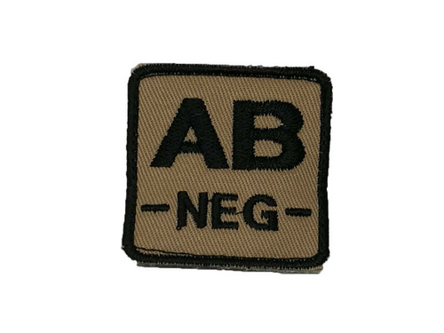 DynamicsHPA - Airsoftový krám, Airsoft zbraně, střelivo, vybavení - ID. krevní skupiny na suchý zip - AB - NEG - písková